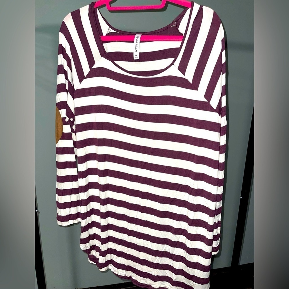 Zenana Premium Long Sleeve Striped Top